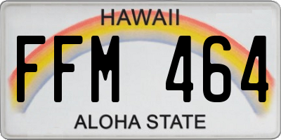 HI license plate FFM464
