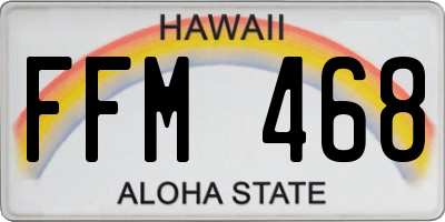 HI license plate FFM468