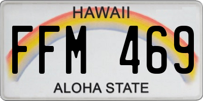 HI license plate FFM469
