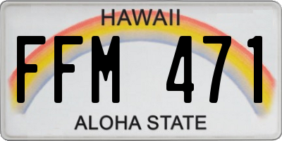 HI license plate FFM471