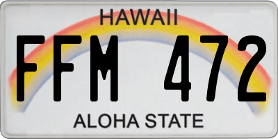 HI license plate FFM472