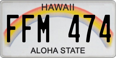 HI license plate FFM474