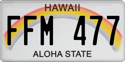 HI license plate FFM477
