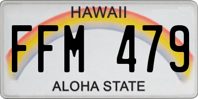 HI license plate FFM479