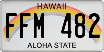 HI license plate FFM482