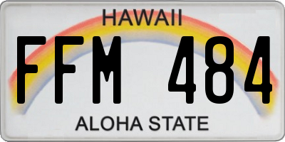 HI license plate FFM484