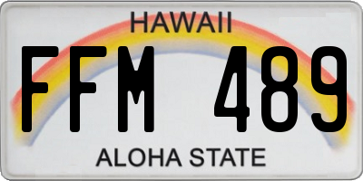 HI license plate FFM489