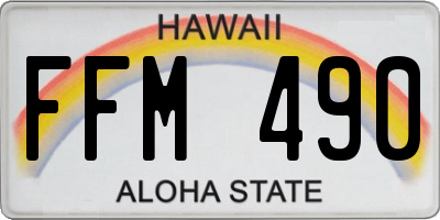 HI license plate FFM490