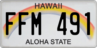 HI license plate FFM491