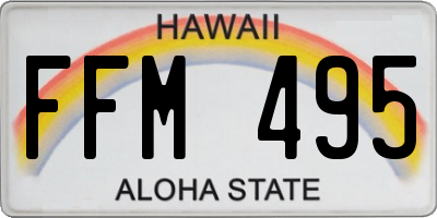 HI license plate FFM495