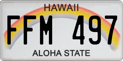 HI license plate FFM497
