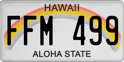 HI license plate FFM499