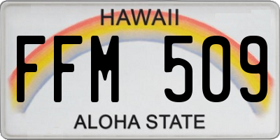 HI license plate FFM509