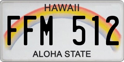 HI license plate FFM512