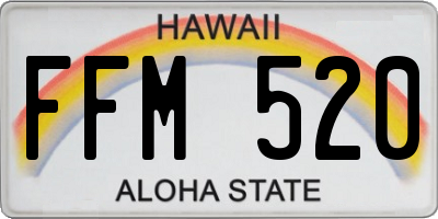 HI license plate FFM520