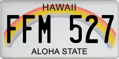 HI license plate FFM527