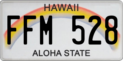 HI license plate FFM528
