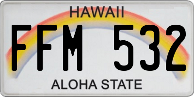 HI license plate FFM532