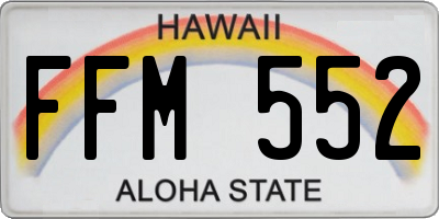 HI license plate FFM552