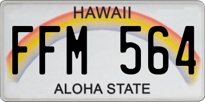 HI license plate FFM564