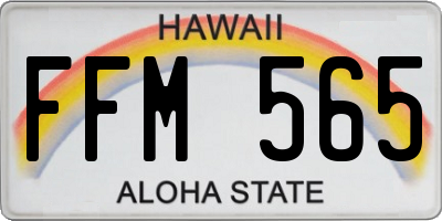 HI license plate FFM565