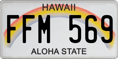 HI license plate FFM569
