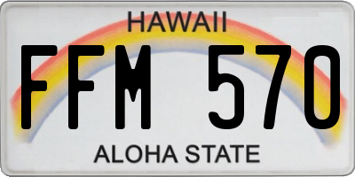 HI license plate FFM570