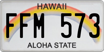 HI license plate FFM573