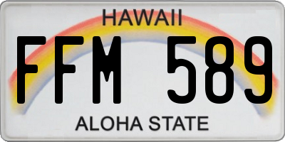 HI license plate FFM589