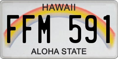 HI license plate FFM591