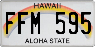 HI license plate FFM595