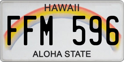 HI license plate FFM596