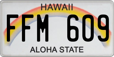 HI license plate FFM609