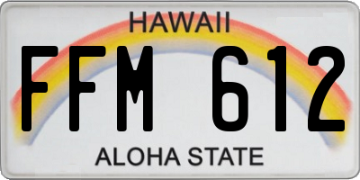 HI license plate FFM612