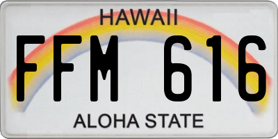 HI license plate FFM616