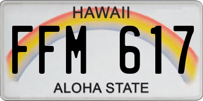 HI license plate FFM617
