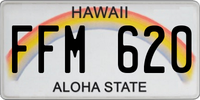 HI license plate FFM620