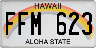 HI license plate FFM623