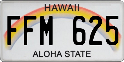 HI license plate FFM625
