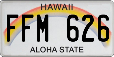 HI license plate FFM626