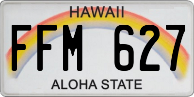 HI license plate FFM627