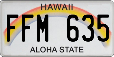 HI license plate FFM635