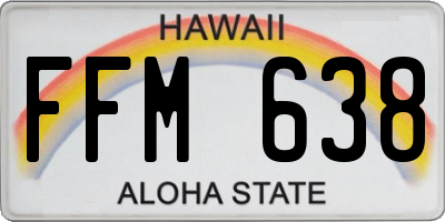 HI license plate FFM638