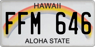 HI license plate FFM646