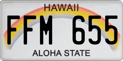 HI license plate FFM655