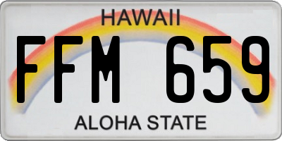 HI license plate FFM659