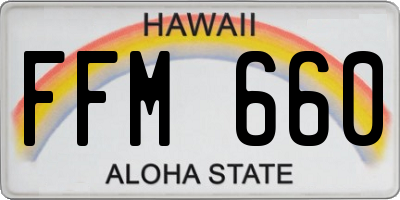 HI license plate FFM660