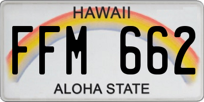 HI license plate FFM662