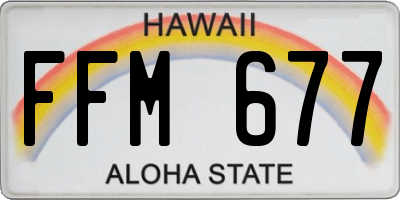 HI license plate FFM677