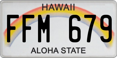 HI license plate FFM679
